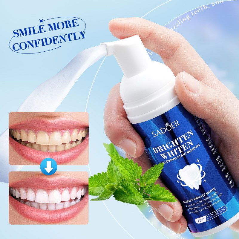 Teeth Whitening Xylitol Gum - SADOER Mousse nettoyante pour dents blanc