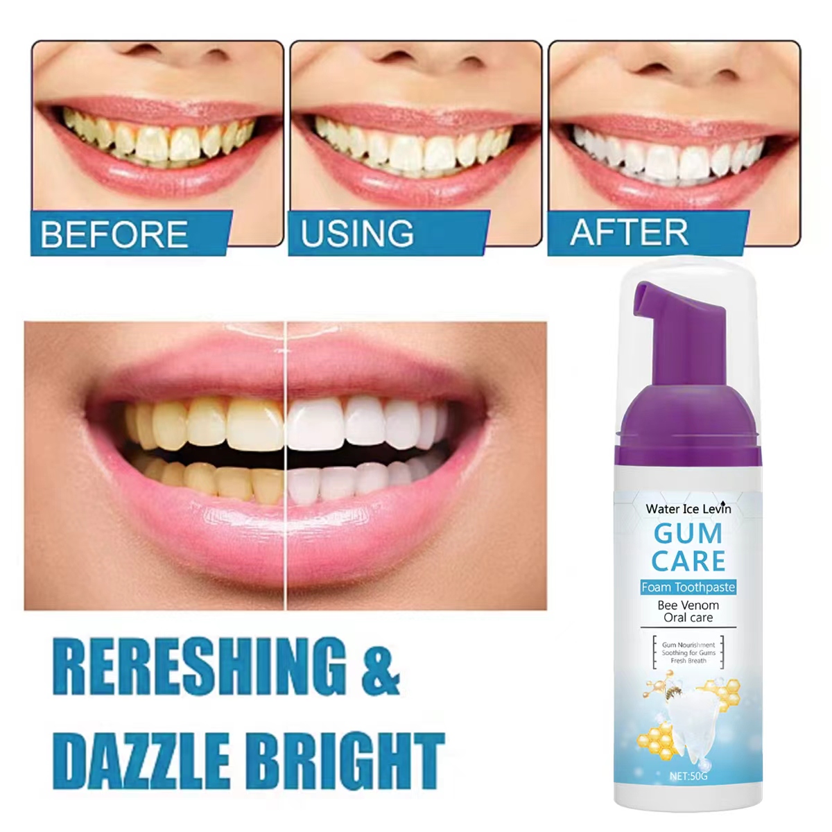 Dentifrice en mousse pour soin - Teeth Whitening Xylitol Gum avis et prix