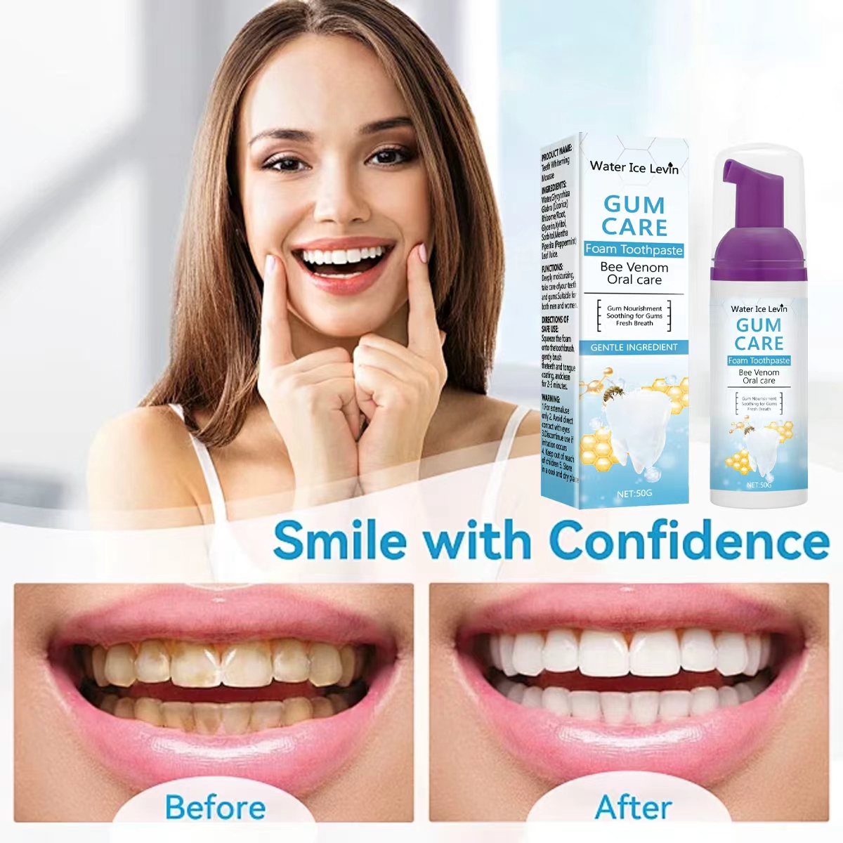 Dentifrice en mousse pour soin - Teeth Whitening Xylitol Gum avis et prix