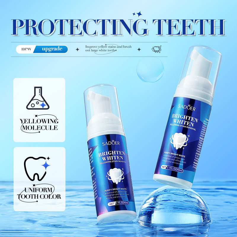 SADOER Mousse nettoyante pour  - Teeth Whitening Xylitol Gum avis et prix