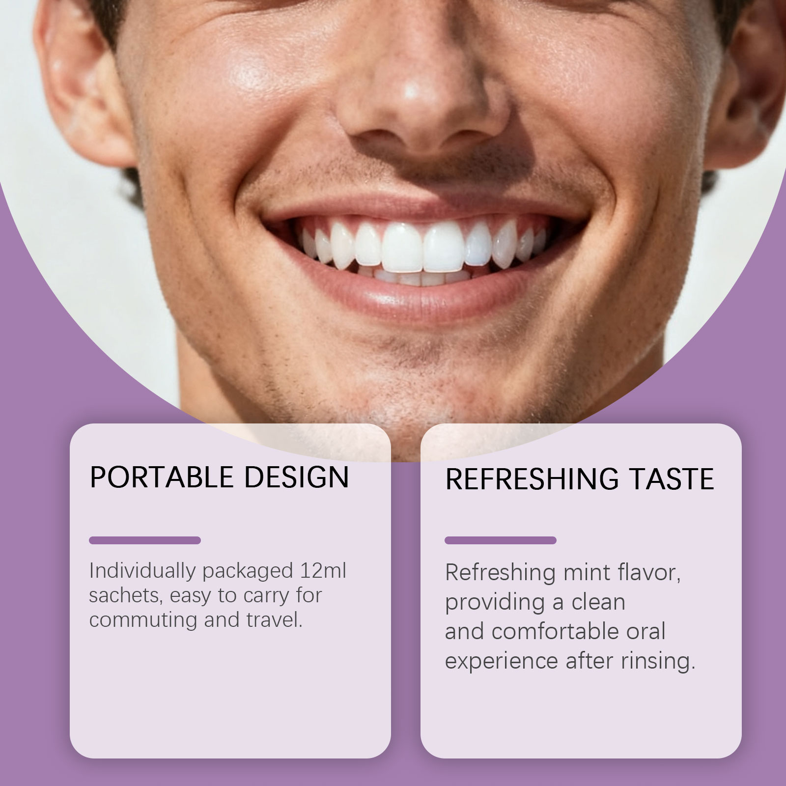 Bain de bouche violet pour le  - Teeth Whitening Xylitol Gum avis et prix